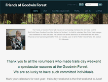 Tablet Screenshot of friendsofgoodwinforest.org